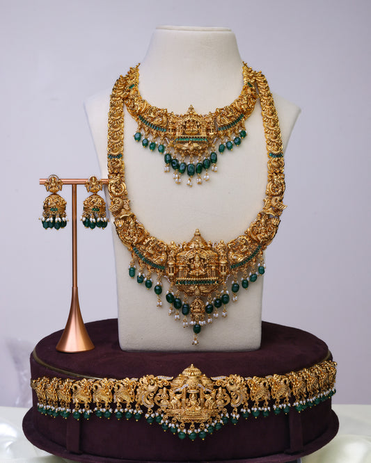 Sri Mahalakshmi Divya Mandapam Vaibhava Bridal Set - (Premium Masterpiece Edition) – By Suwarnikaa Jewels