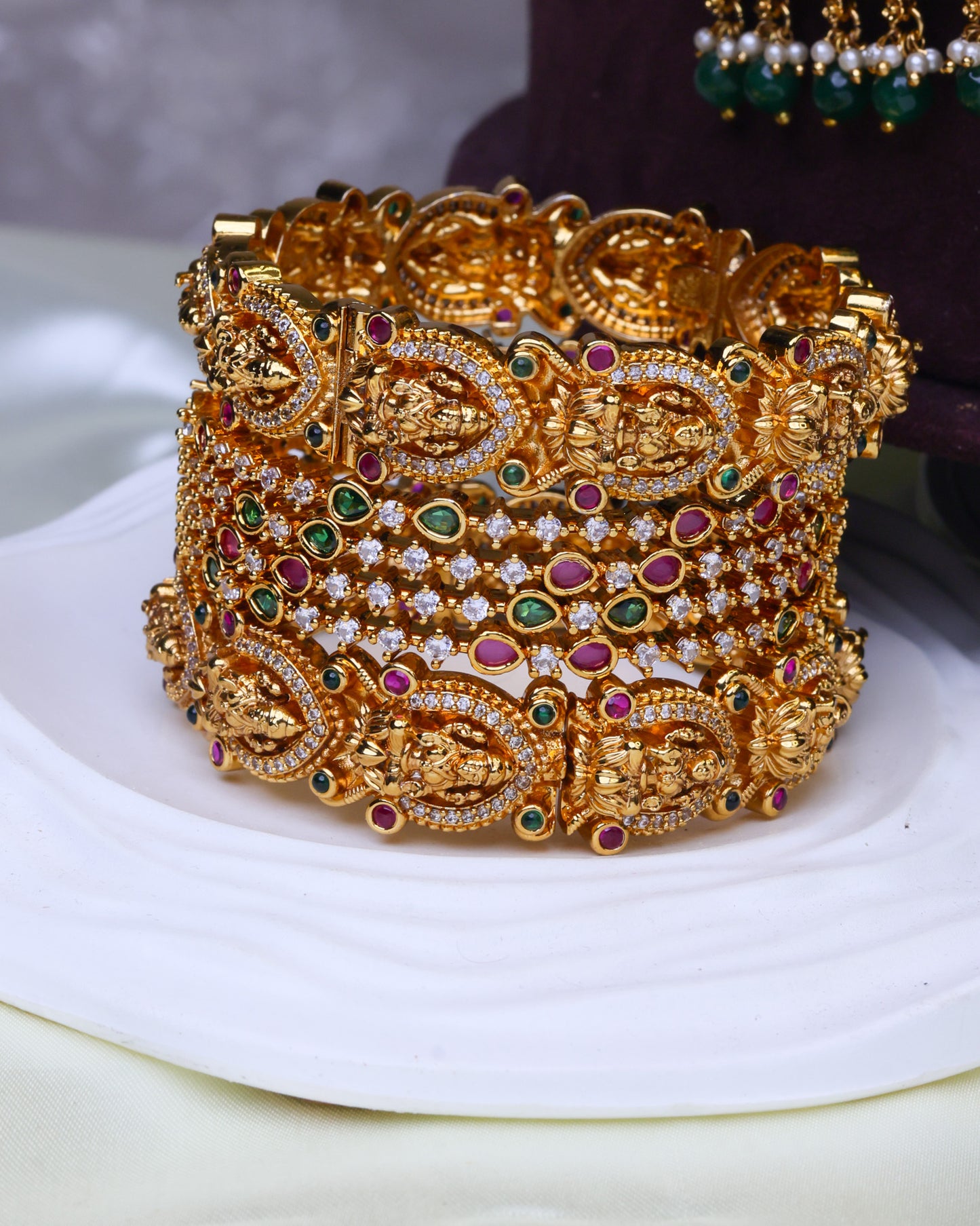 Sri Mahalakshmi Divya Mandapam Vaibhava Bridal Set - (Premium Masterpiece Edition) – By Suwarnikaa Jewels
