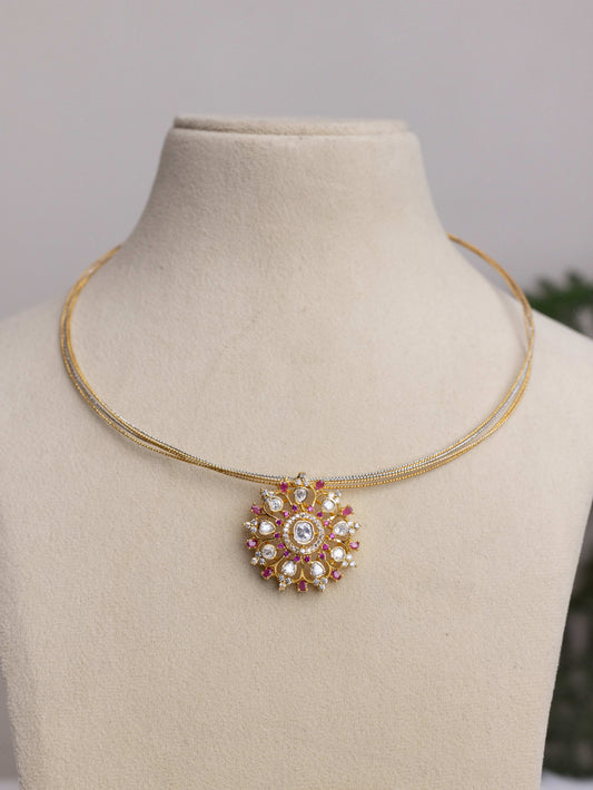Swarna Haripriya Pendant Necklace ruby– By Suwarnikaa Jewels