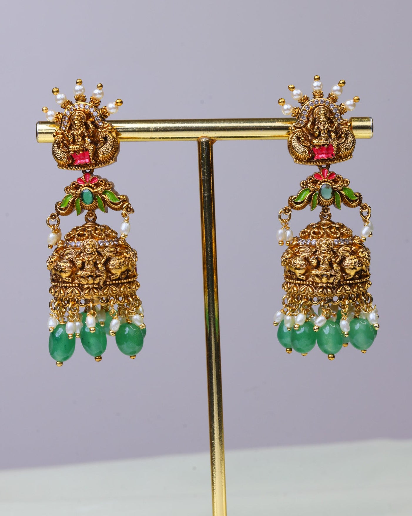 Rajsi Lakshmi Grand Jhumkas  by Suwarnikaa jewels
