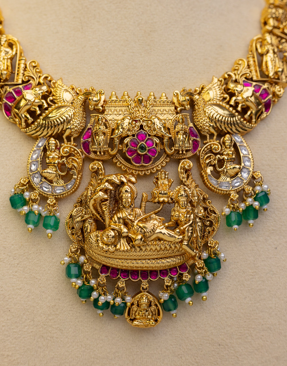 Maha Vishnu jadav set- (Temple edition ) – By Suwarnikaa Jewels