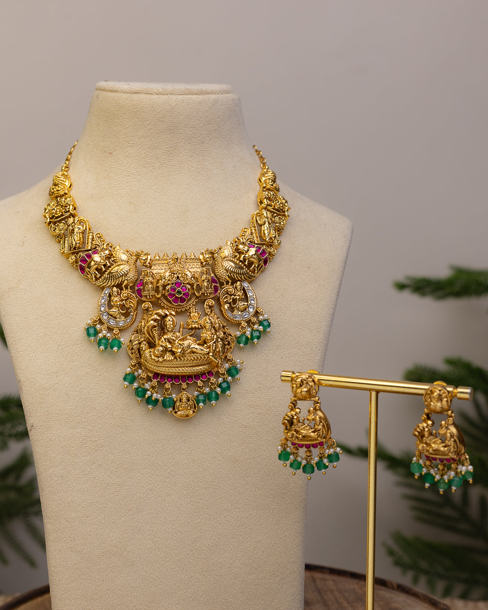 Maha Vishnu jadav set- (Temple edition ) – By Suwarnikaa Jewels