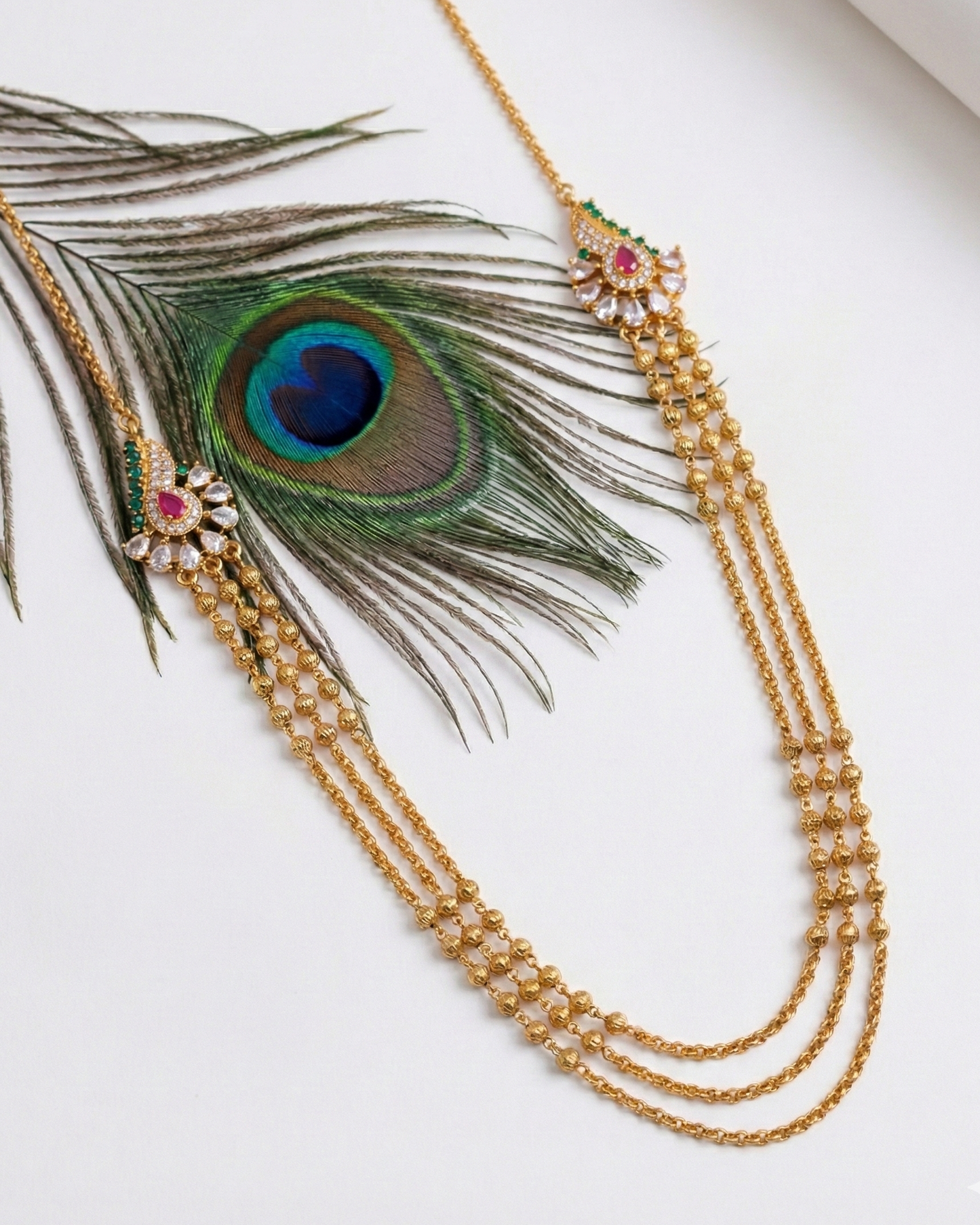 Koshalya Ratna Mala – Premium Gold Finish Necklace By Suwarnikaa Jewels