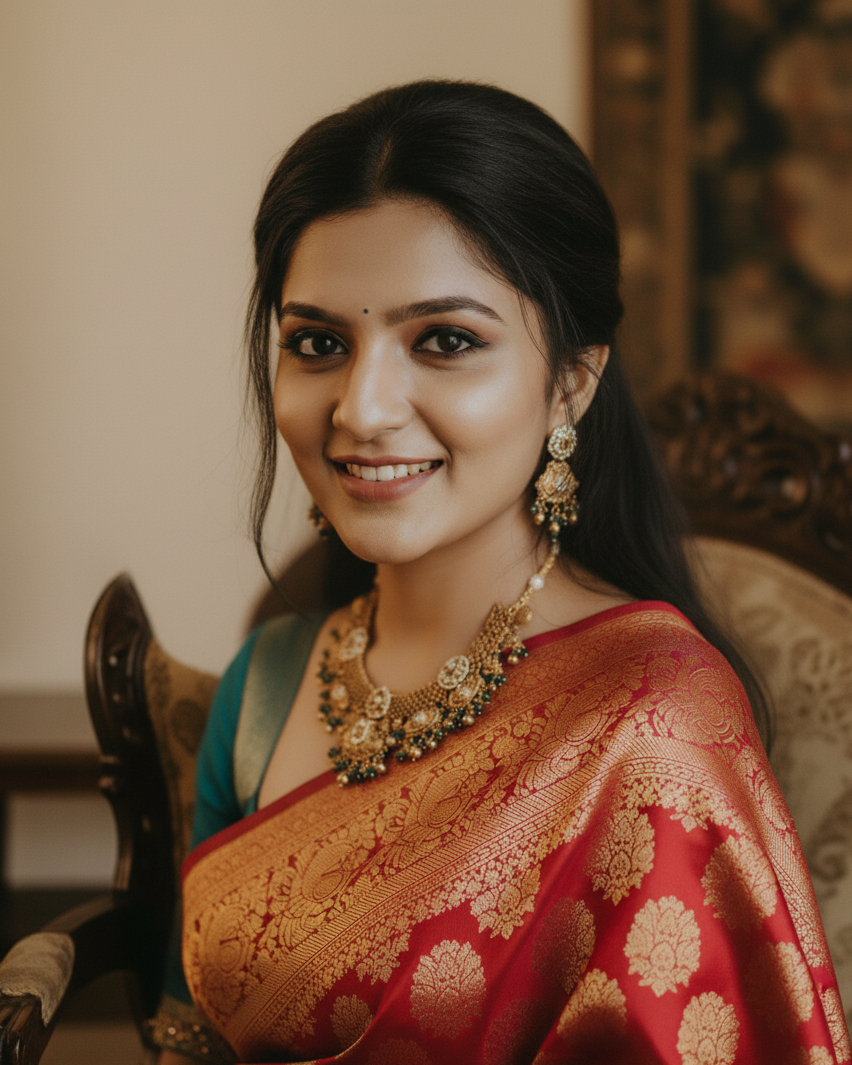 Gold Plated Neck Set with Highlighted Big Boss Eye Design