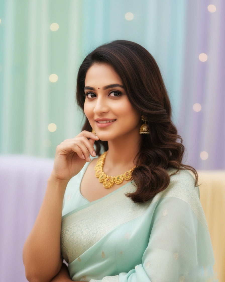 Suwarnikaa’s Golden Dynasty Necklace Set