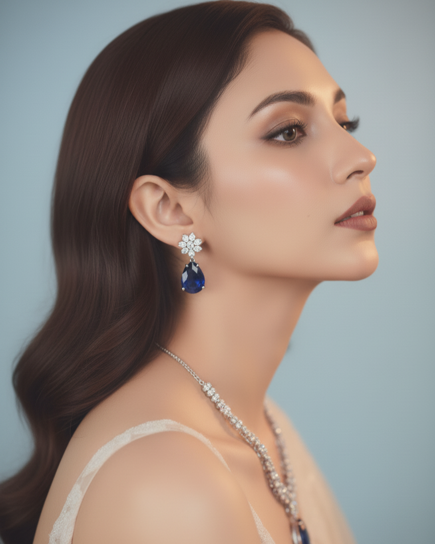 Suwarnikaa’s Blue Rush Necklace Set