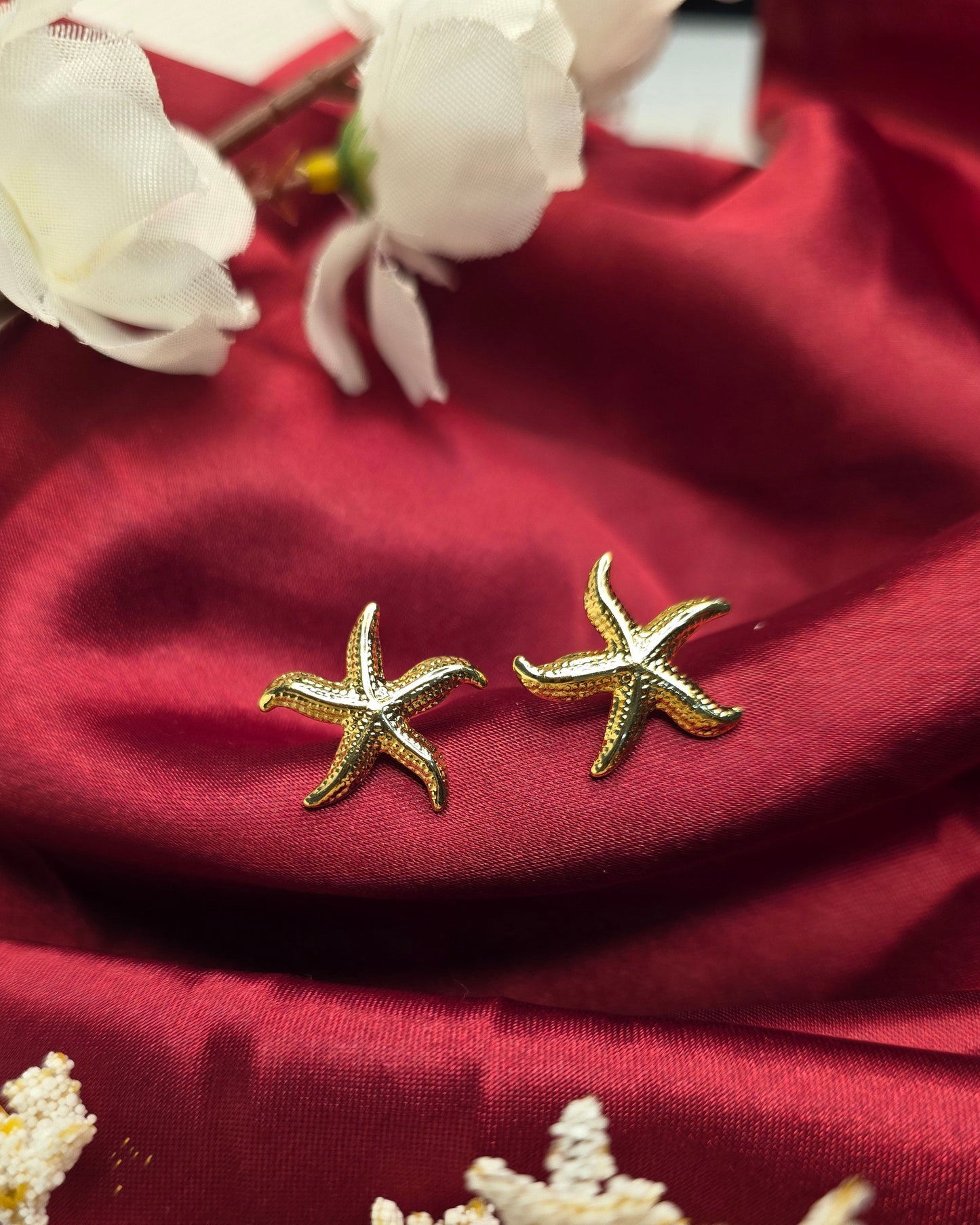 The Golden Starfish Earrings By Suwarnikaa Jewels