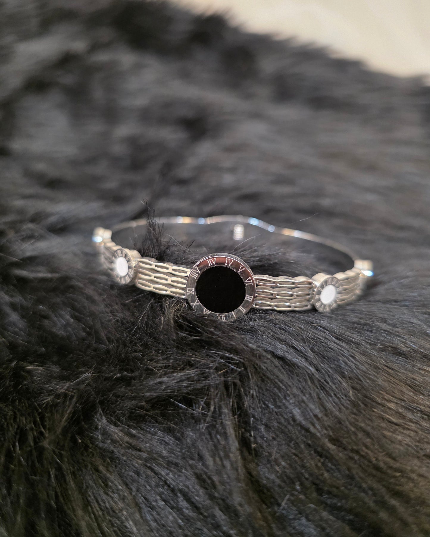 Roman Eclipse Bracelet (Anti Tarnish & Silver Polish) by Suwarnikaa
