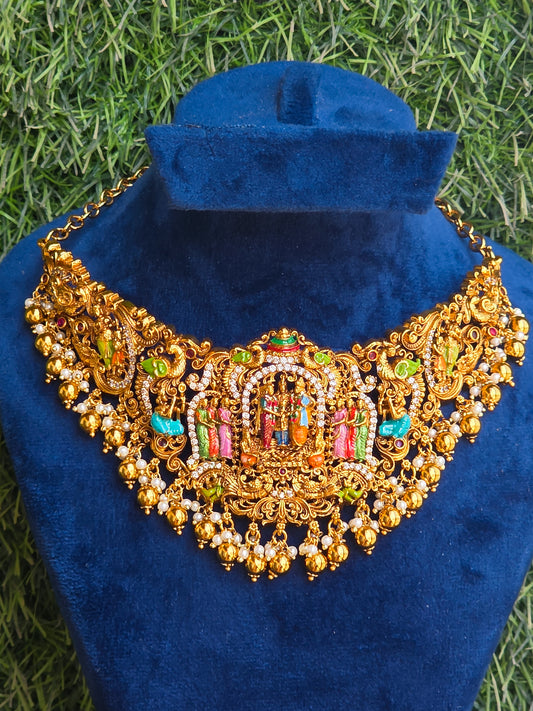 Sreedevi Kalyanam Golden choker- (Small) – By Suwarnikaa Jewels