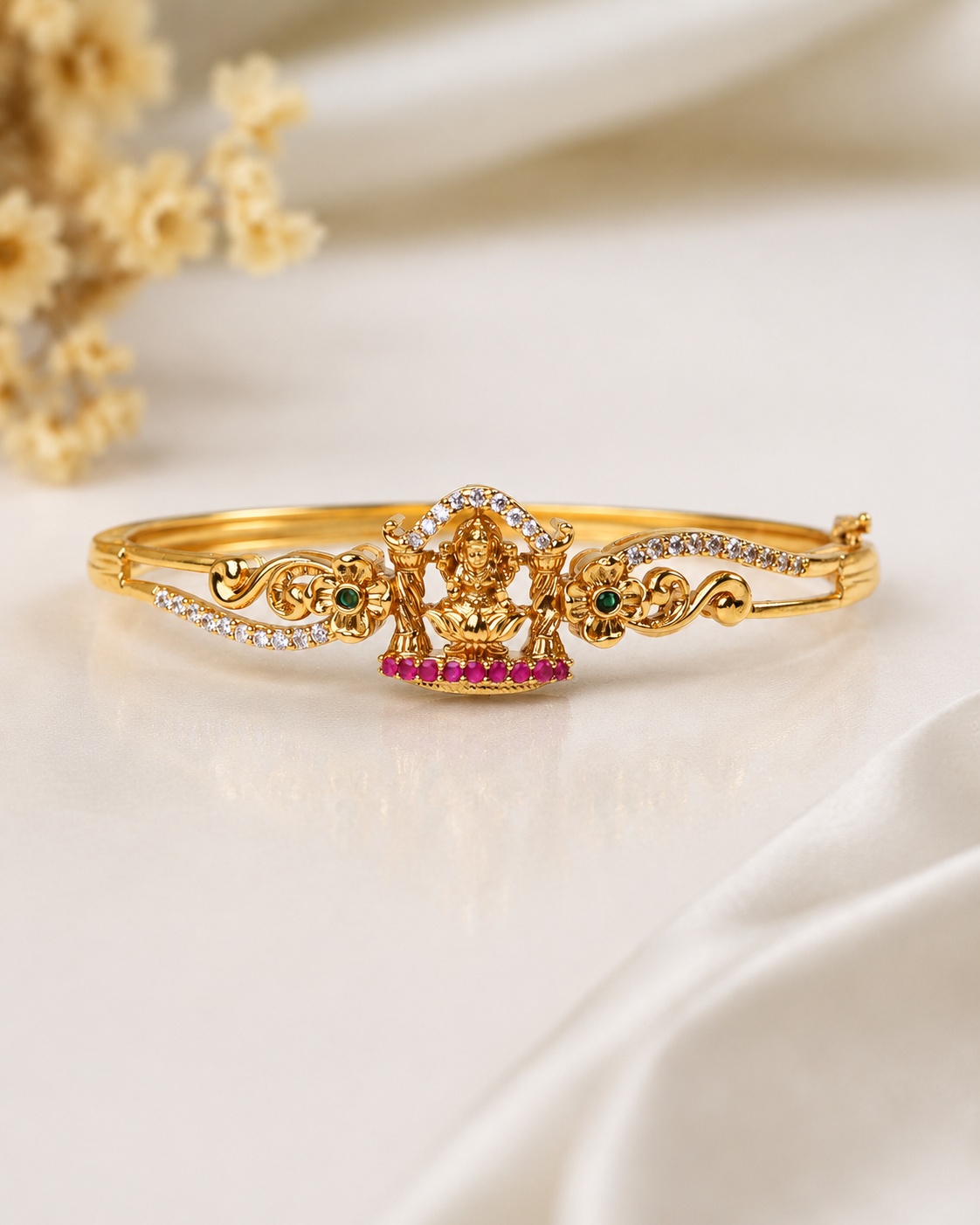 sri Lakshmi Devi Ruby Grace Kada – Openable Free Size