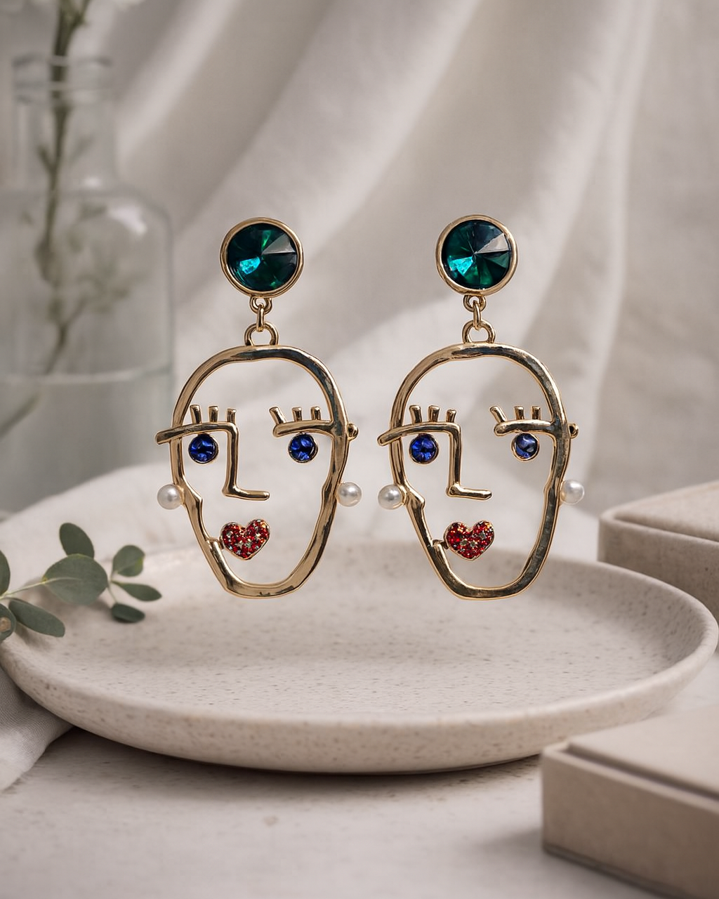 Wink & A Smile  Earrings By Suwarnikaa Jewels