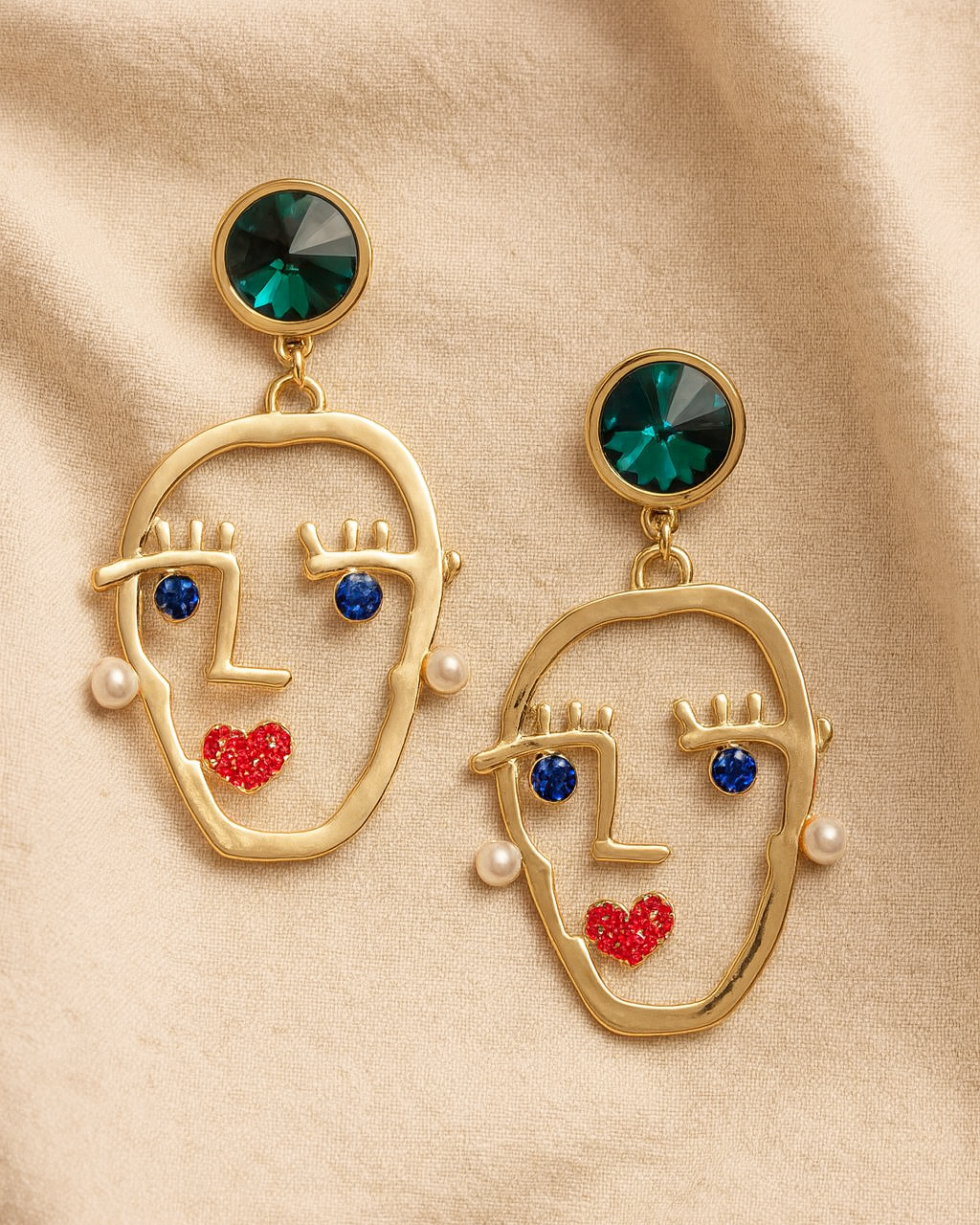 Wink & A Smile  Earrings By Suwarnikaa Jewels