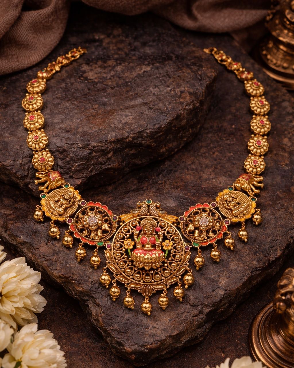 Sri Kamala Nilaya Mahalakshmi Haaram- (Premium Masterpiece Edition) – By Suwarnikaa Jewels