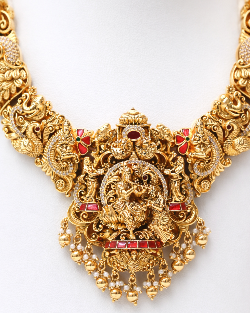 Sri Nandalala Alankara Haram – Premium South Indian Temple jewellery By Suwarnikaa Jewels