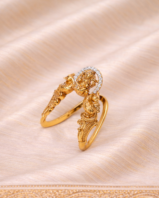 Kalyani Crystal Arch Ring (Adjustable) by suwarnikaa jewels