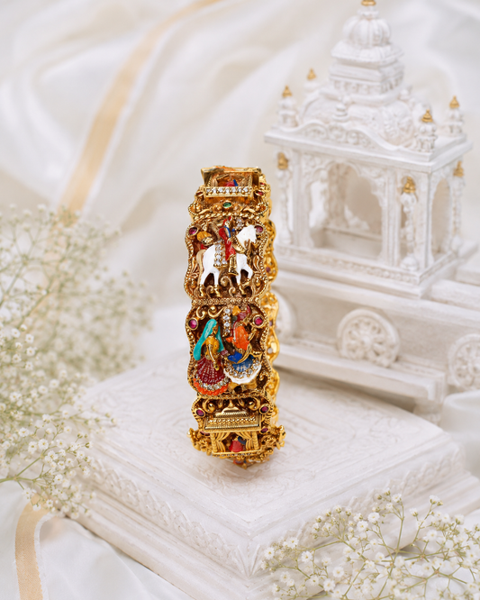 Pallaki Wedding Grace Kada – Openable Free Size 2.4" (Premium Masterpiece Edition) – By Suwarnikaa Jewels