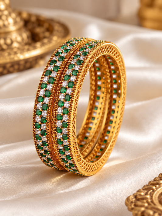 Swarna Mrinalini Bangles ( 2 bangles set)– By Suwarnikaa Jewels