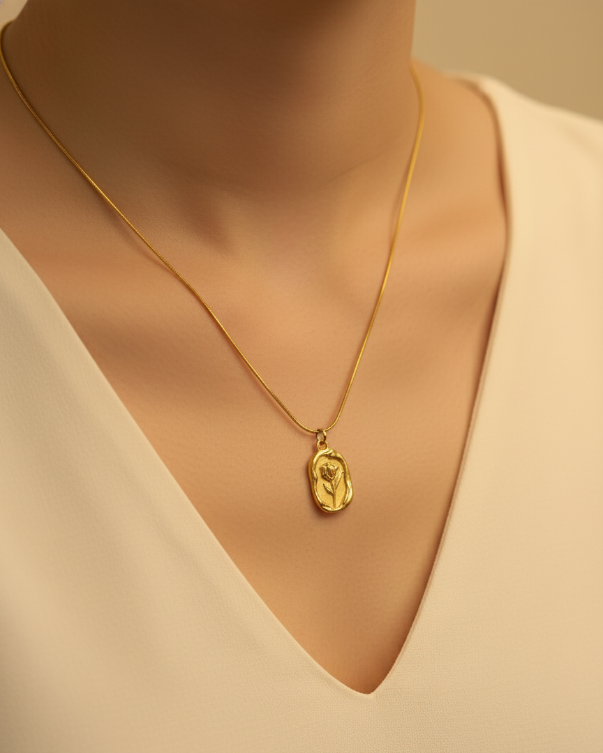 Golden Rose Antitarnish chain By Suwarnikaa Jewels