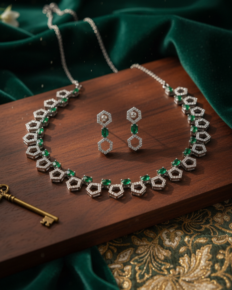 Suwarnikaa’s HexaCharm Necklace Set