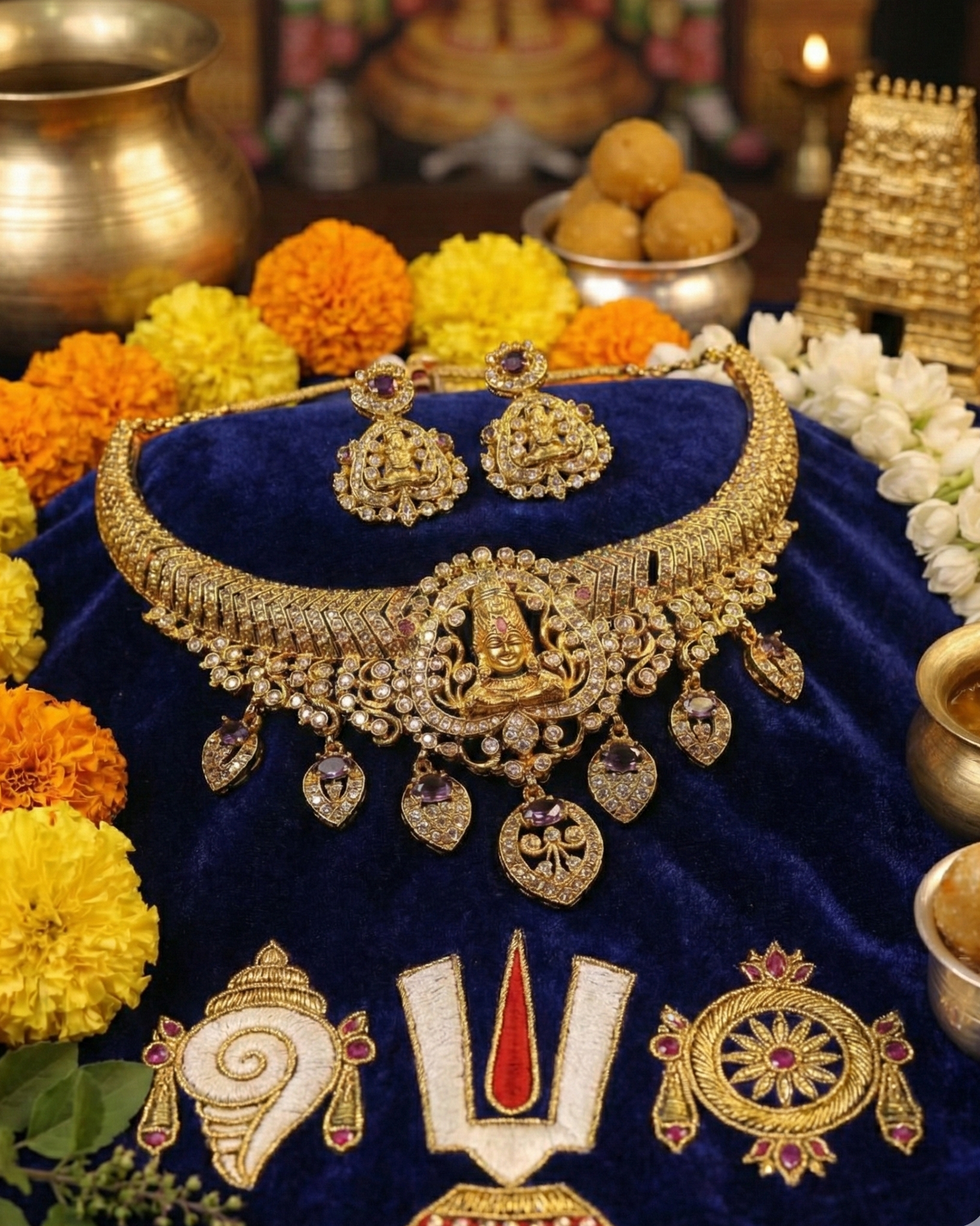 Vaikunta Kanti  Premium Temple Jewellery By Suwarnikaa Jewels