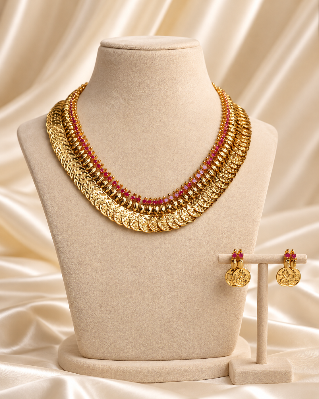 Padmavati Kasula Haram ruby – By Suwarnikaa Jewels