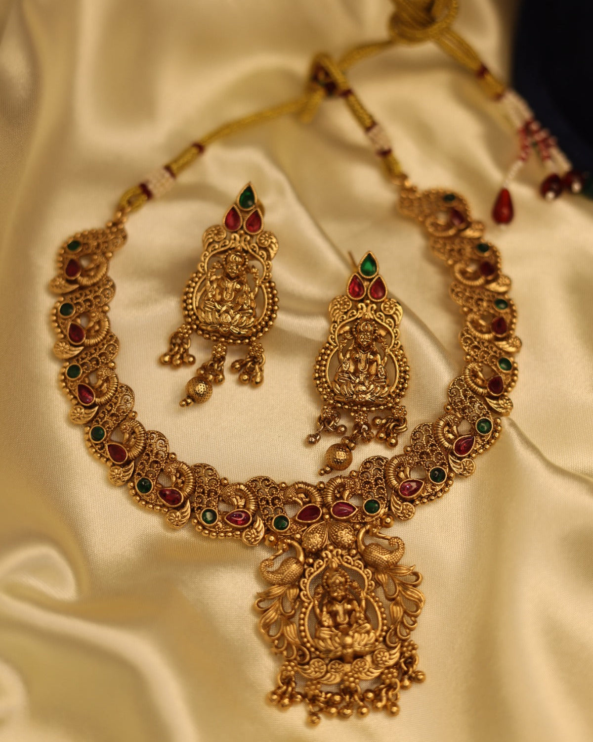 Suwarnikaa's Aaradhya Lakshmi-Gold Plated Temple Jewelry Haram.
