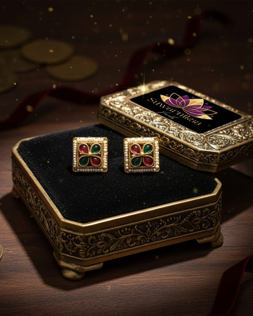 Kundan Earrings(Studs)