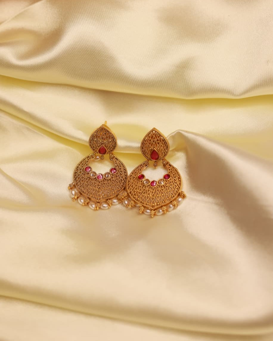 Kanakavalli Earrings by Suwarnikaa Jewels