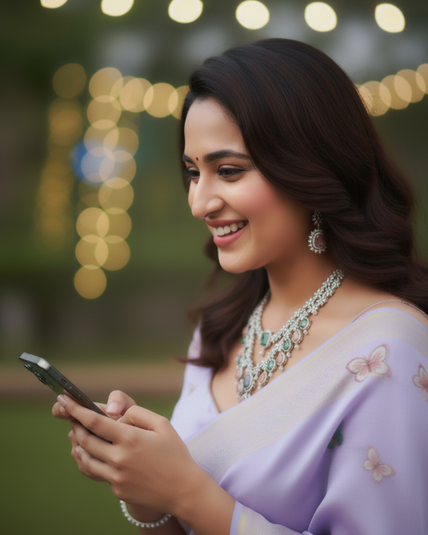 Suwarnikaa’s Valentina American Diamond set