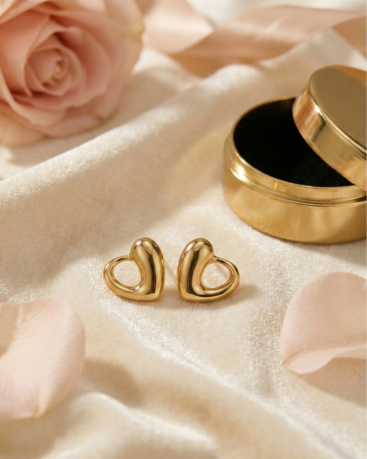 Sweetheart Studs Earrings By Suwarnikaa Jewels