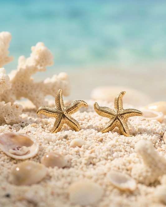 The Golden Starfish Earrings By Suwarnikaa Jewels