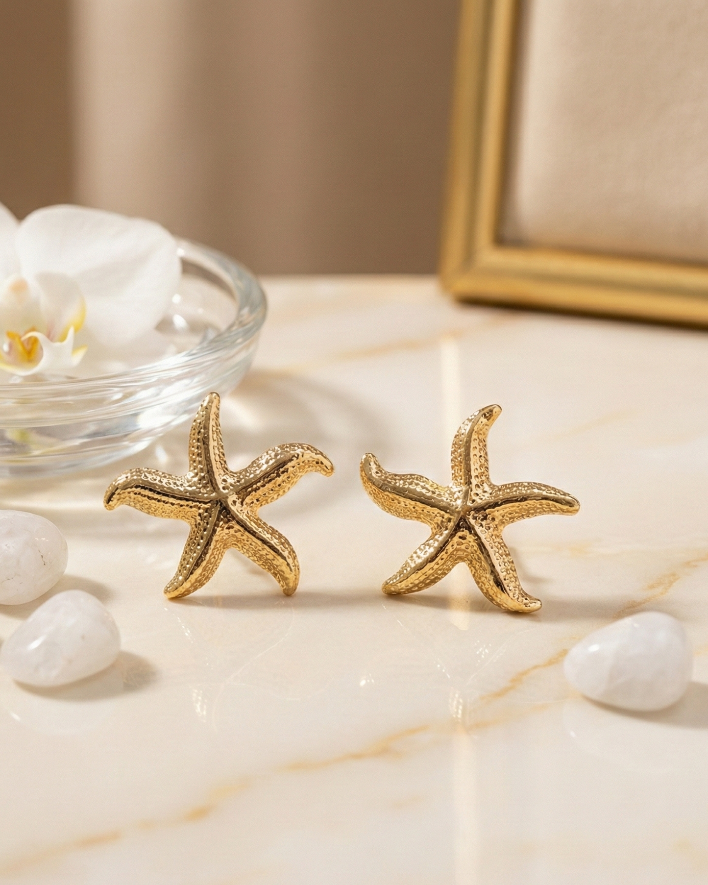 The Golden Starfish Earrings By Suwarnikaa Jewels