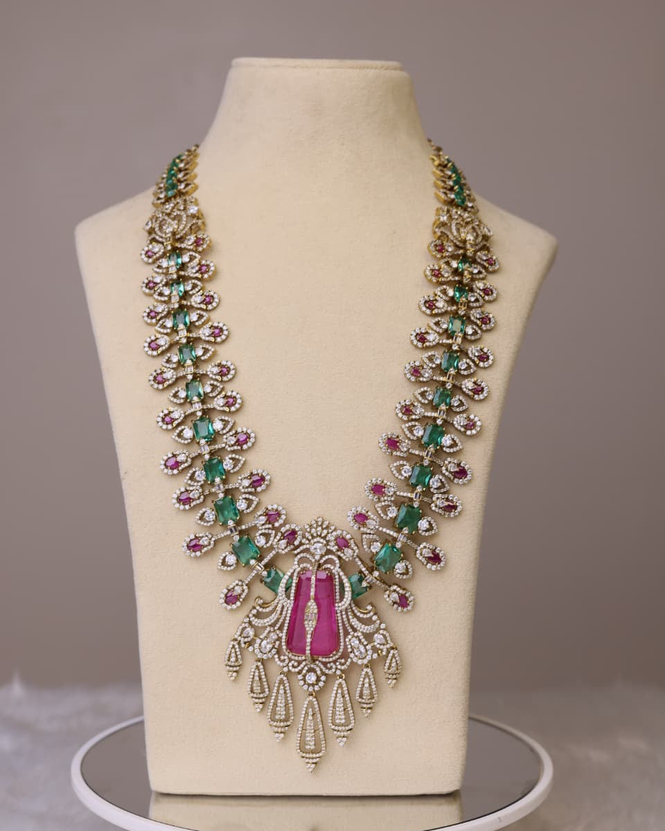 Galaxy Royal AD Statement Necklace  - (Premium Masterpiece Edition) – By Suwarnikaa Jewels