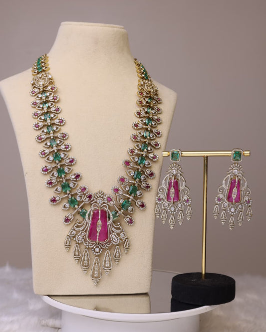 Galaxy Royal AD Statement Necklace  - (Premium Masterpiece Edition) – By Suwarnikaa Jewels