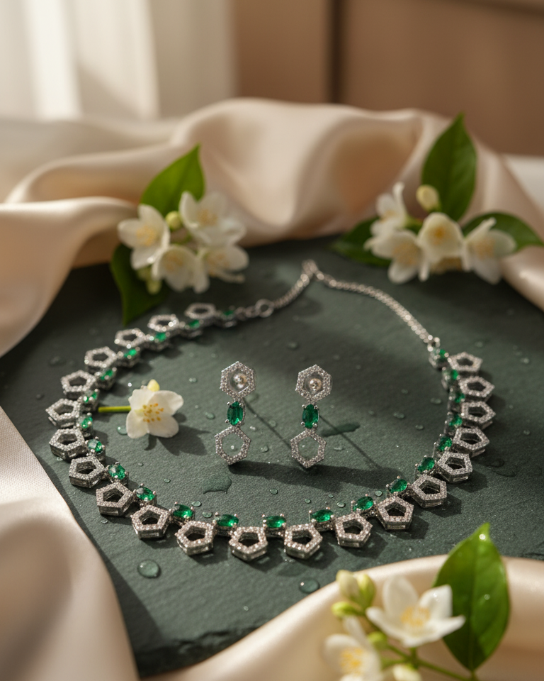 Suwarnikaa’s HexaCharm Necklace Set