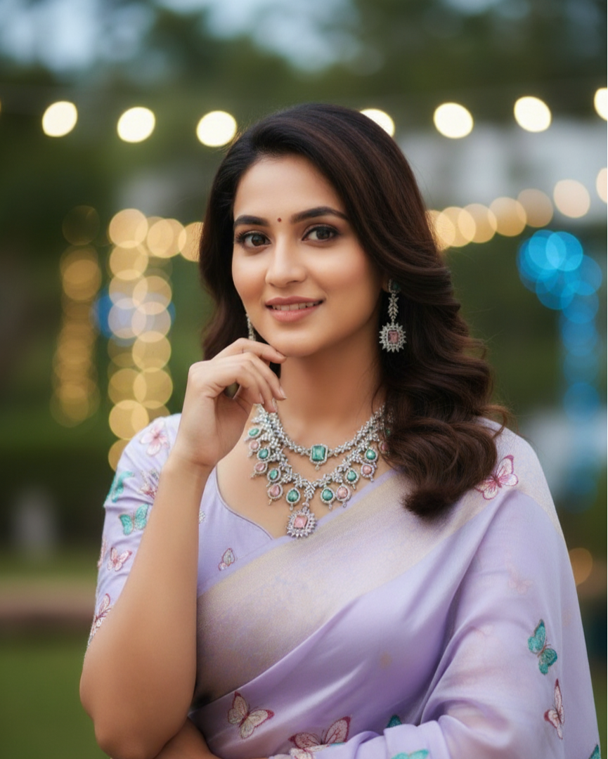 Suwarnikaa’s Valentina American Diamond set