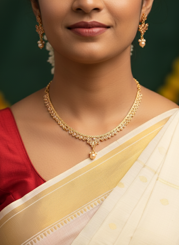 Kanakavalli Grace white pearl by Suwarnikaa Jewels