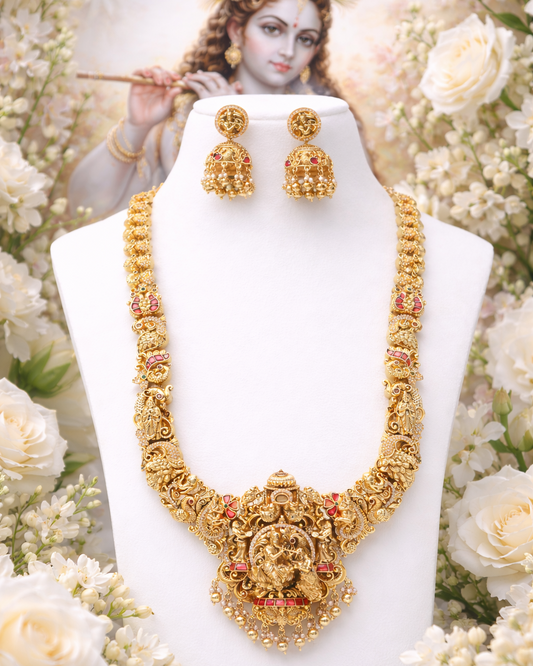 Sri Nandalala Alankara Haram – Premium South Indian Temple jewellery By Suwarnikaa Jewels