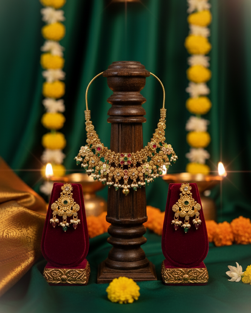 Suwarnikaa’s Pushpanjali Haram set