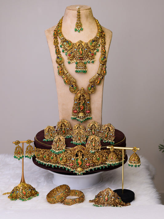 Grand Sri Krishna Leela full Bridal set limited edition By Suwarnikaa Jewels