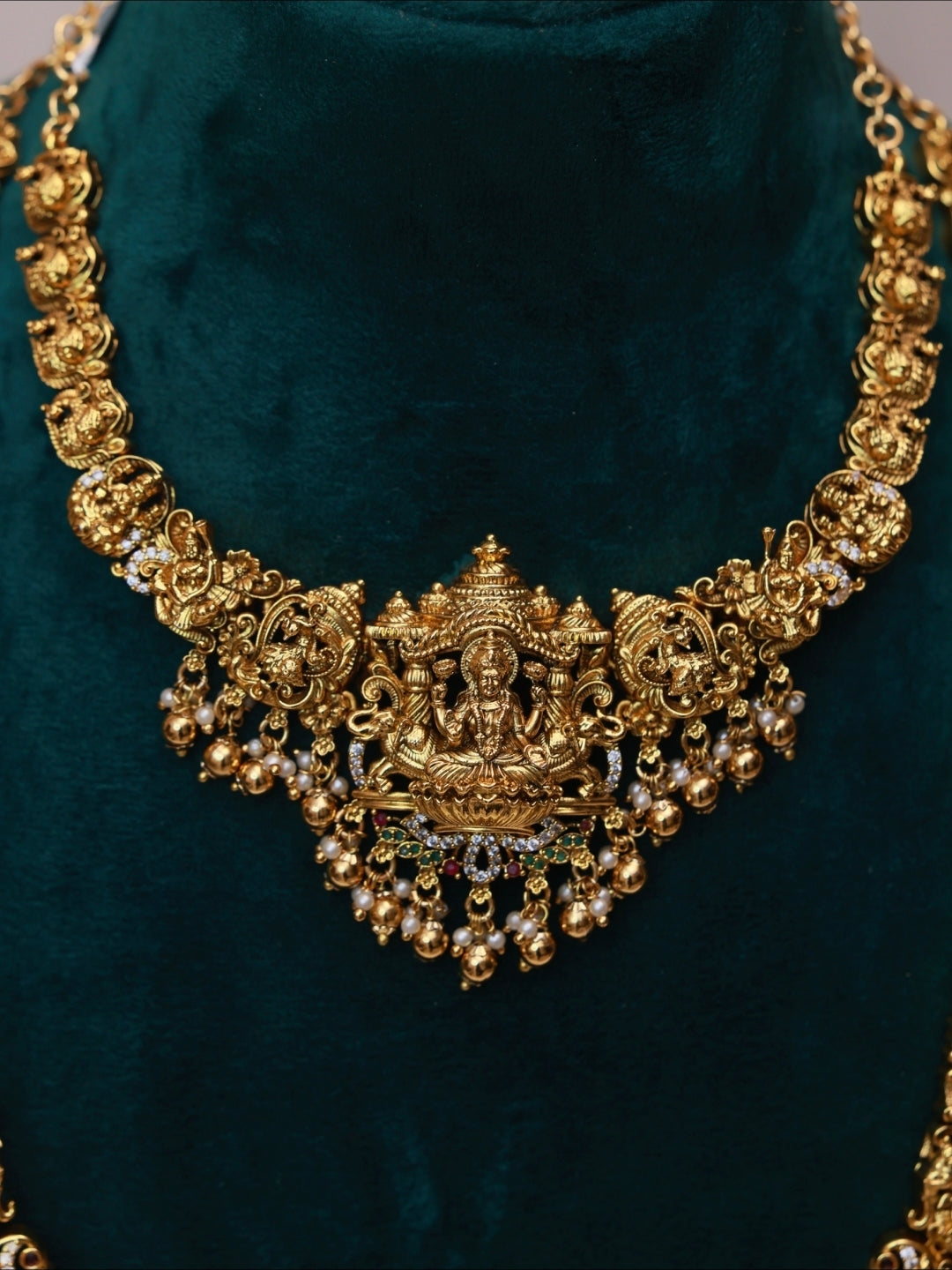 Varalakshmi Haaram Premium Temple Jewellery By Suwarnikaa Jewels