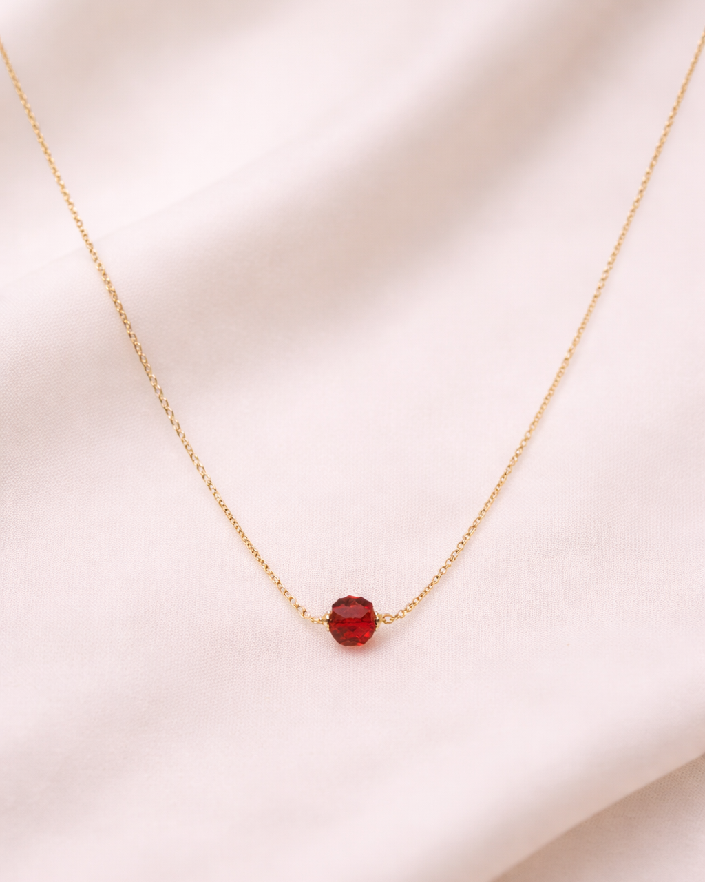Ruby Drop Neck Chain(16") for Daily & Office Wear By Suwarnikaa Jewels