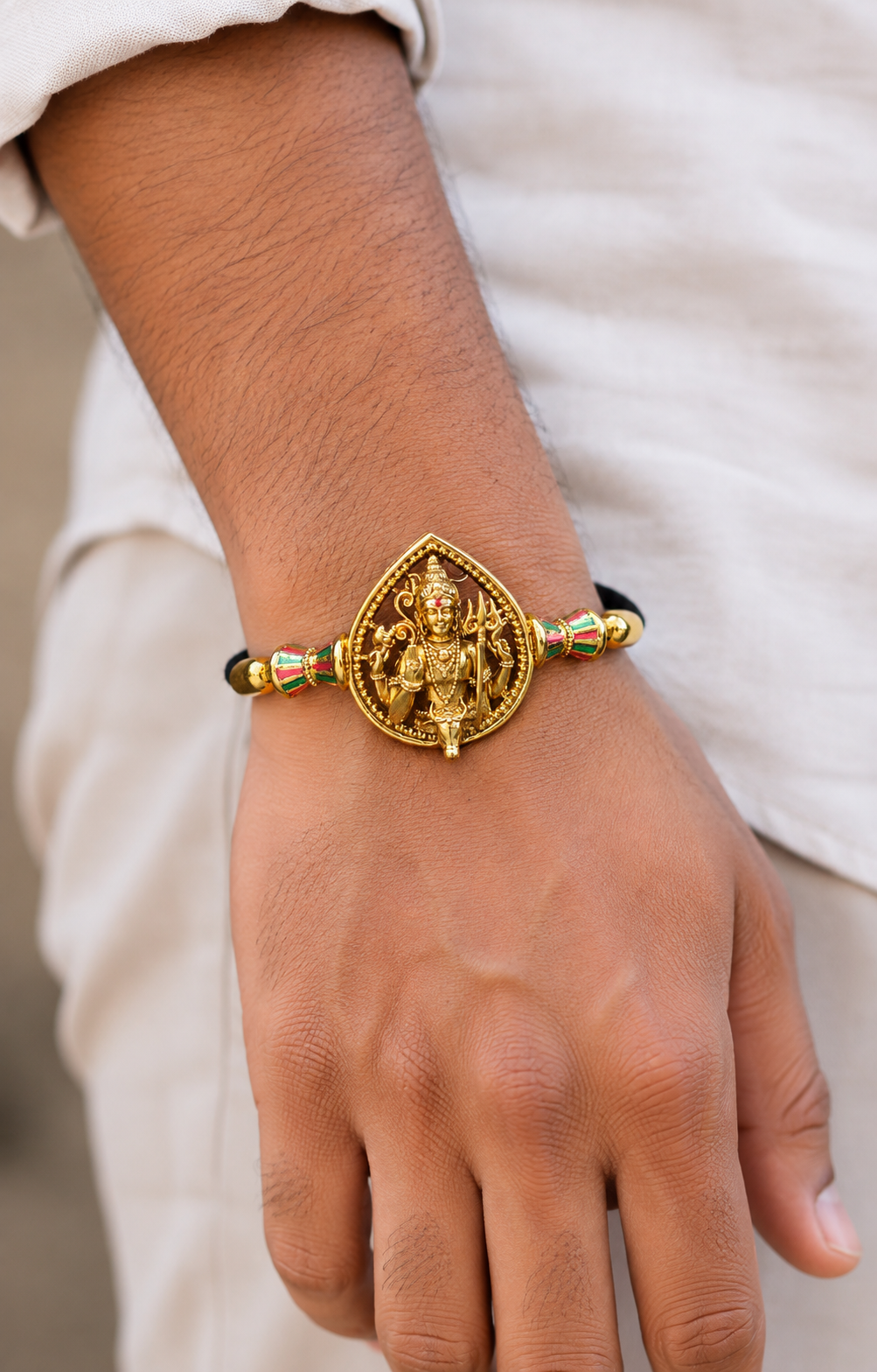Trisula Rudra Bracelet by suwarnikaa Jewels