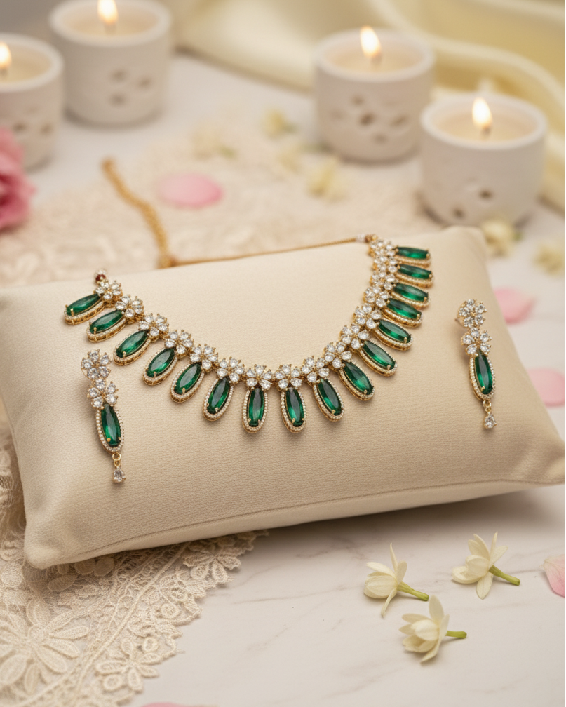 Dilrooba by Suwarnikaa Jewels  Premium American Diamond Necklace Set