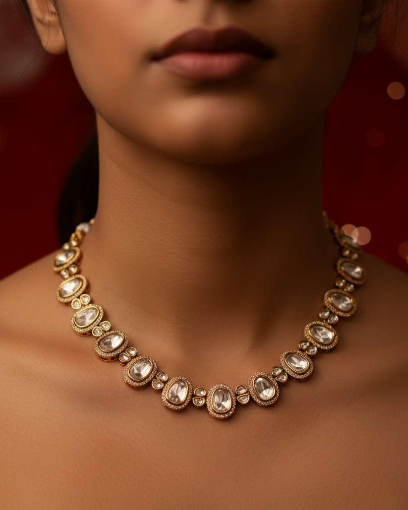 The Royal Flirt  Kudhan Necklace Set  by Suwarnikaa Jewels